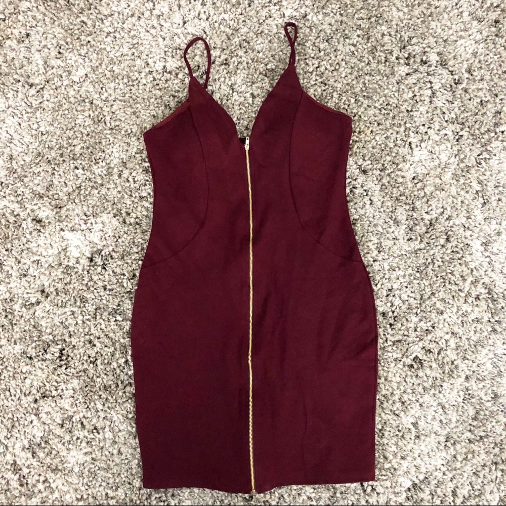 Burgundy Bodycon Dress L
